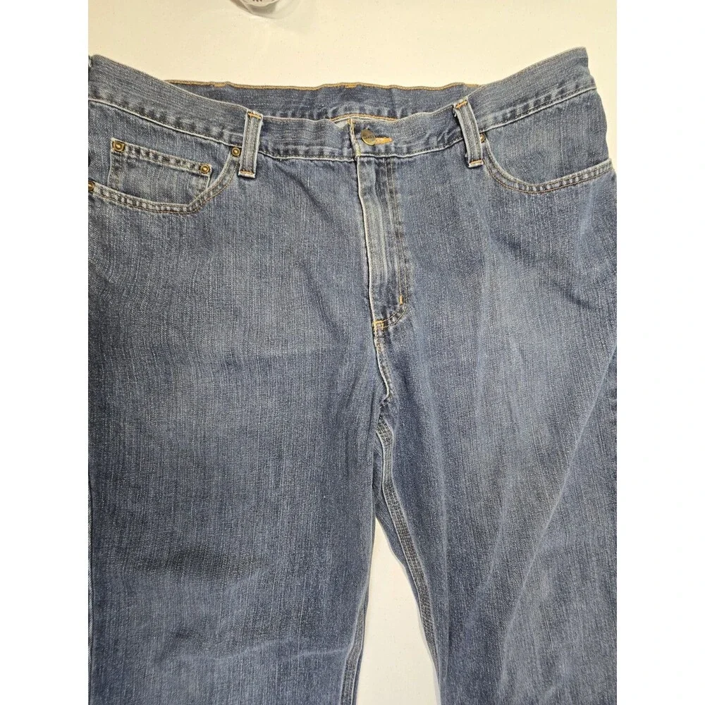 Carhartt Men's Relaxed Fit Straight Leg Jeans Size 40x30 Blue Denim